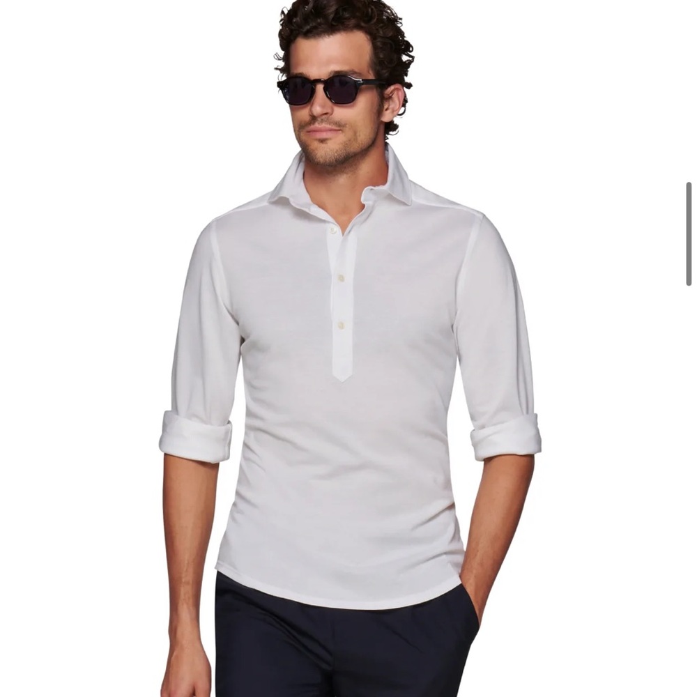 Suitsupply Men's White Casual Button Down Shirt